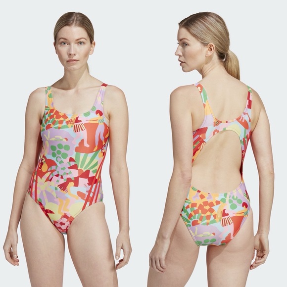 NWT Farm Rio Adidas One Piece Printed Swimsuit - Picture 3 of 7
